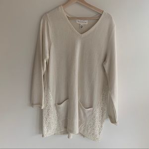 NWOT French Laundry Top 2X Cream